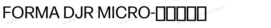 FORMA DJR MICRO字体转换